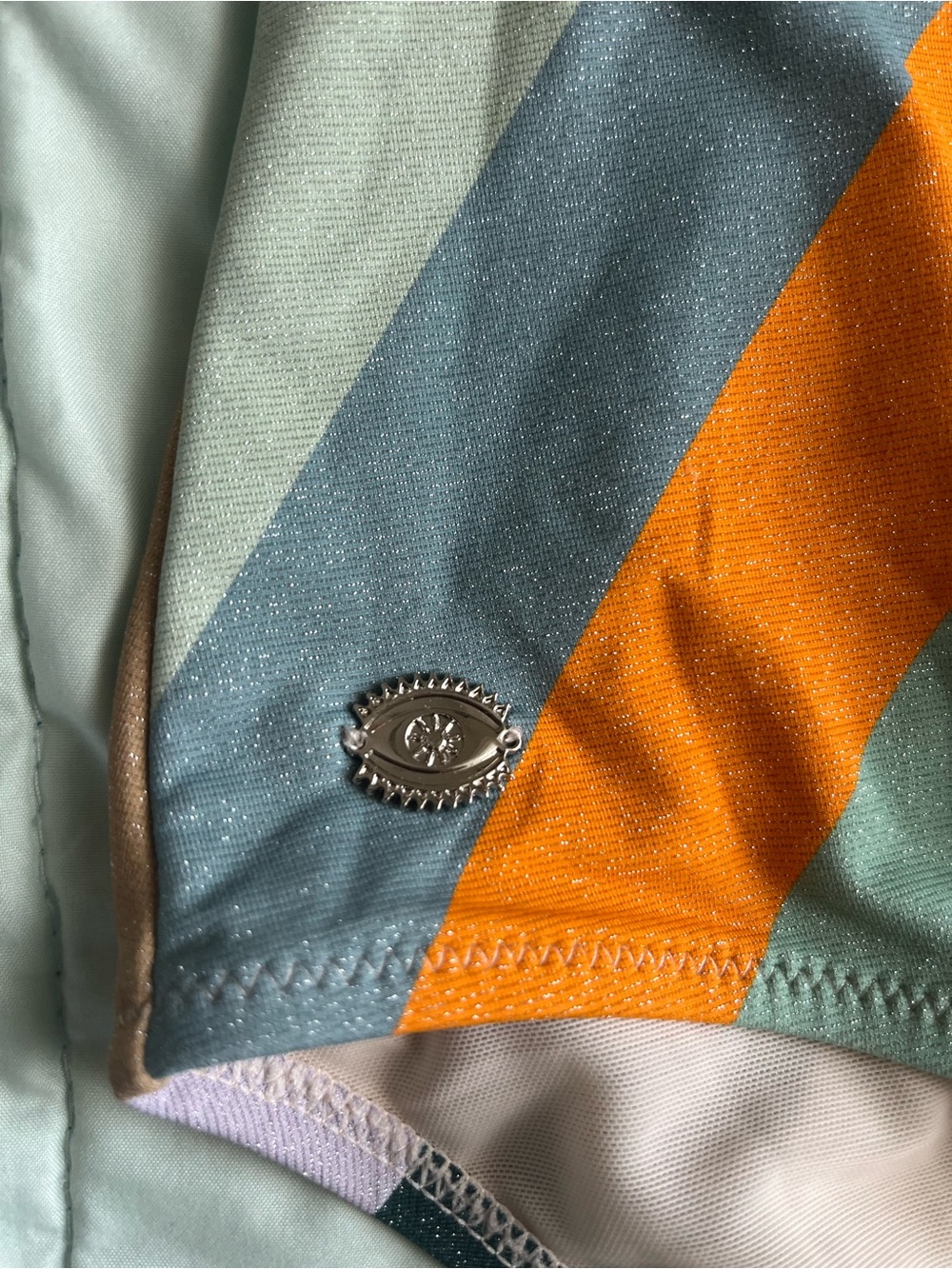 Multicolor Chevron One-Piece Swimsuit - Picture 3 of 7